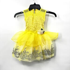 Weissman Showtime 15372 The Glow Lemon Ballet Tutu Yellow Dance Costume XSC 4/5